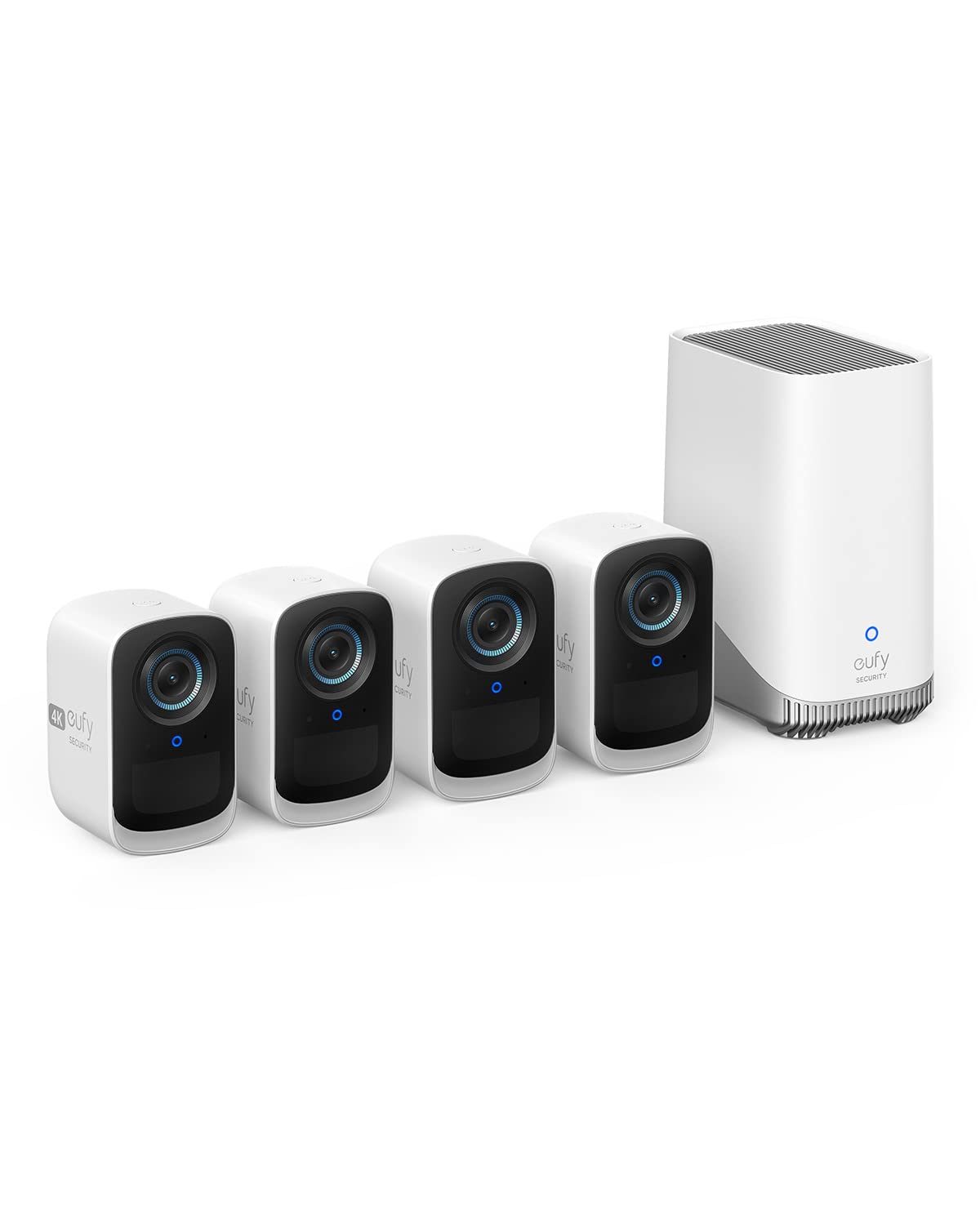 eufyCam 3C 4K Wireless Outdoor Security Camera 4-Cam Kit (Renewed)