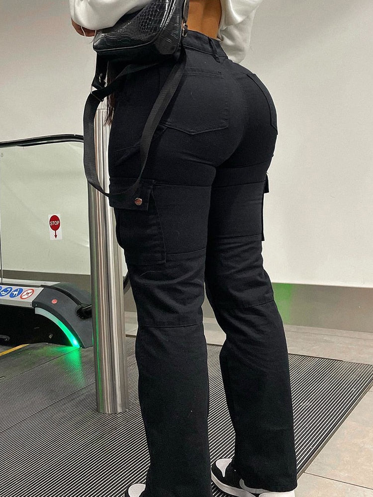 Stylish High Waist Cargo Pants