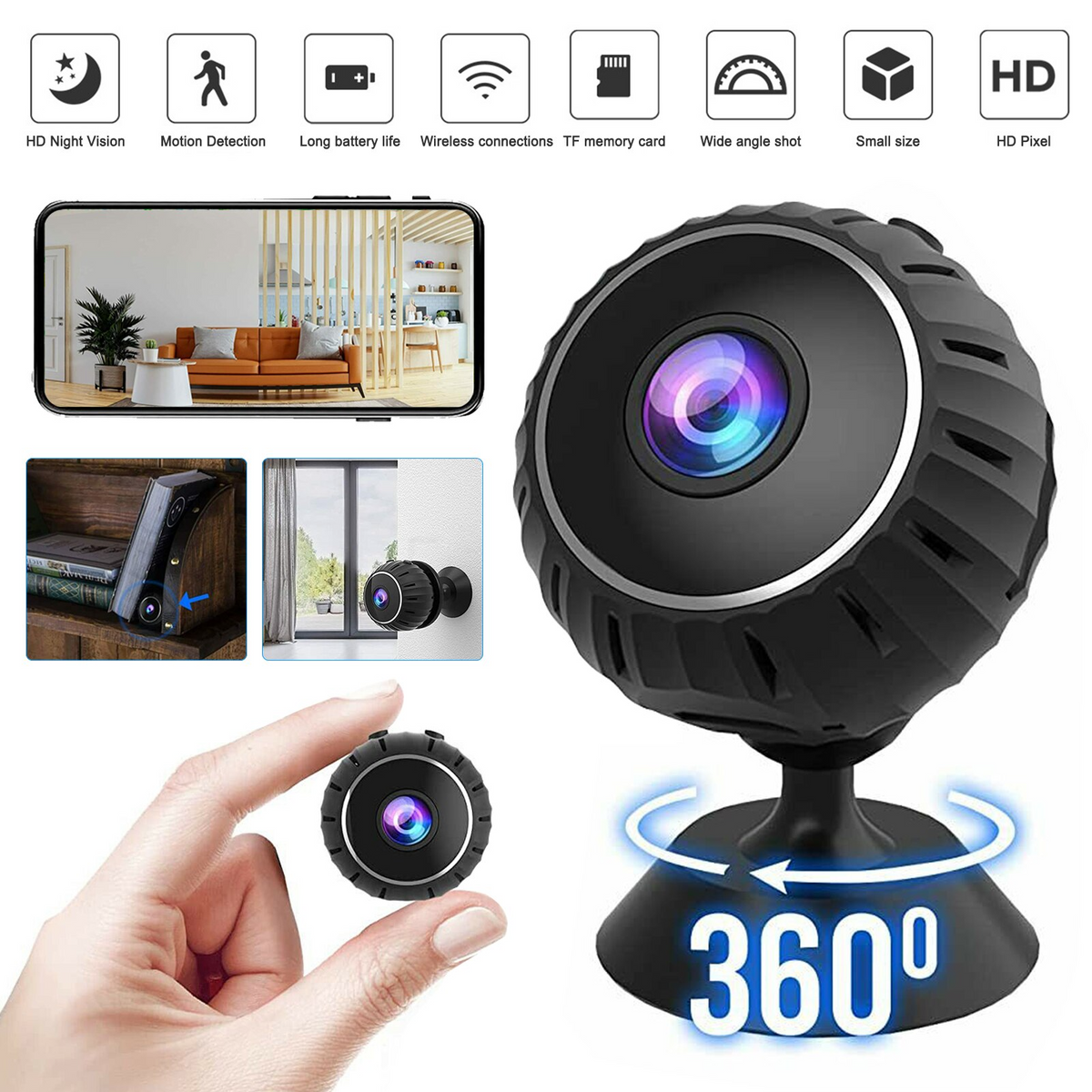 Mini Wireless WiFi Nanny Camera – HD 1080P