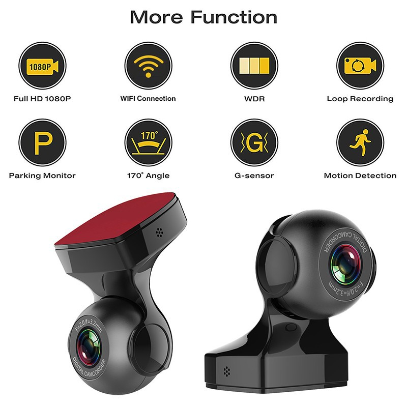 170° WiFi 1080P Dash Cam with G-Sensor