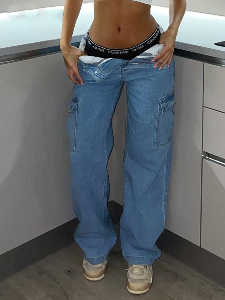 Stylish High Waist Cargo Pants