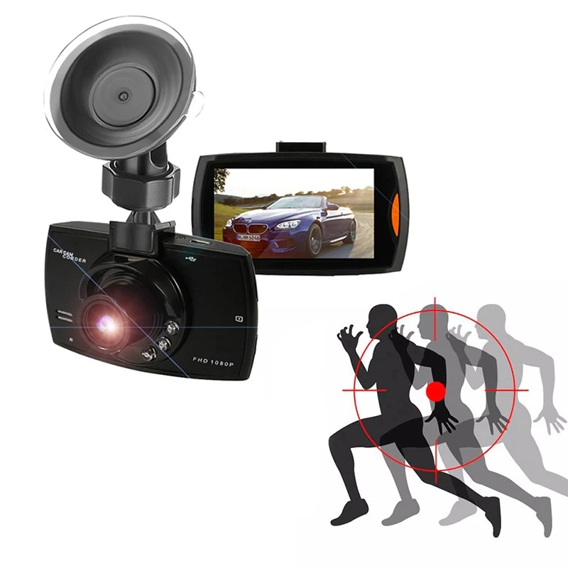 2.7" 1080P Front & Rear Dash Cam with Night Vision
