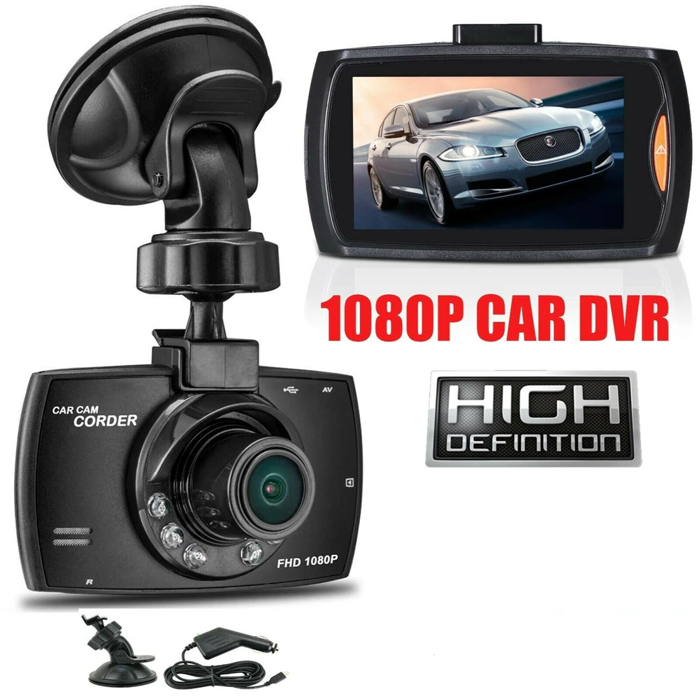 2.7" 1080P Front & Rear Dash Cam with Night Vision